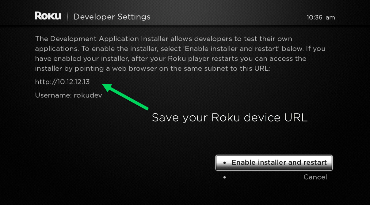 Url device. Dev Setup. Developer Setup. Page install application. Start after installation.