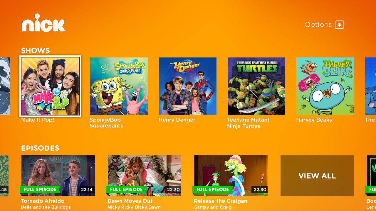 new in the roku channel store: nickelodeon